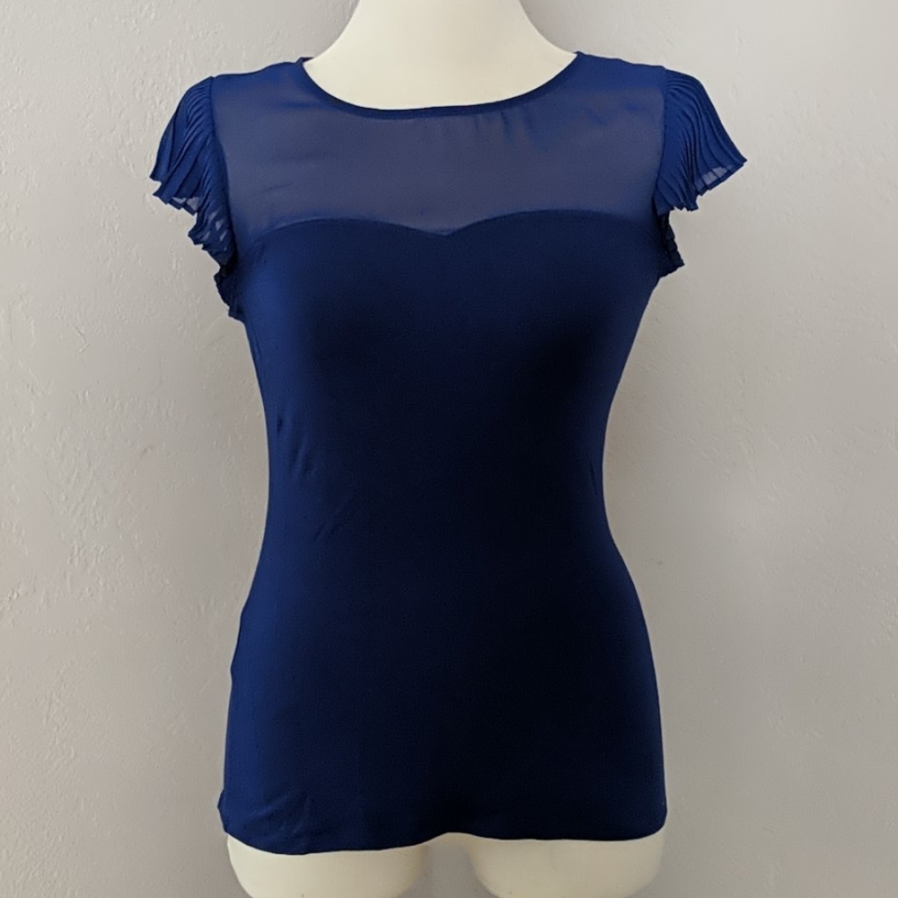 Express Pleated Flutter Sleeve Top